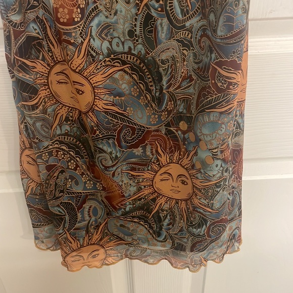 Shrub Sun Boho Hippie Spaghetti Strap Dress-Large - Picture 3 of 8